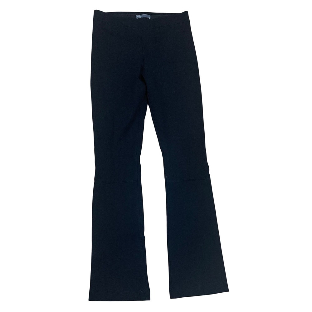 Vince Women's XS Black Ponte Knit Flare Leggings Pull On High Rise Classic Pants